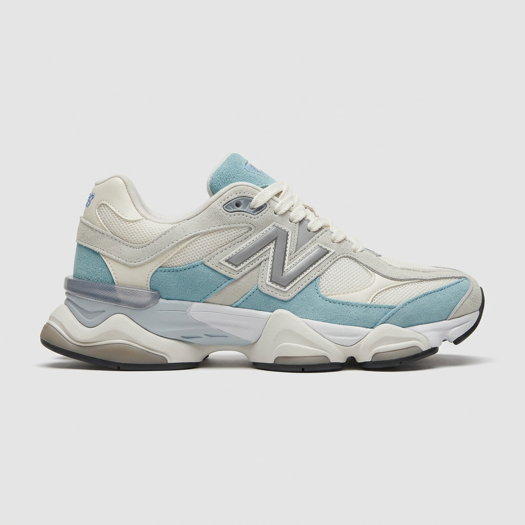 New Balance 9060 | Couro Legítimo — AZUL/CINZA