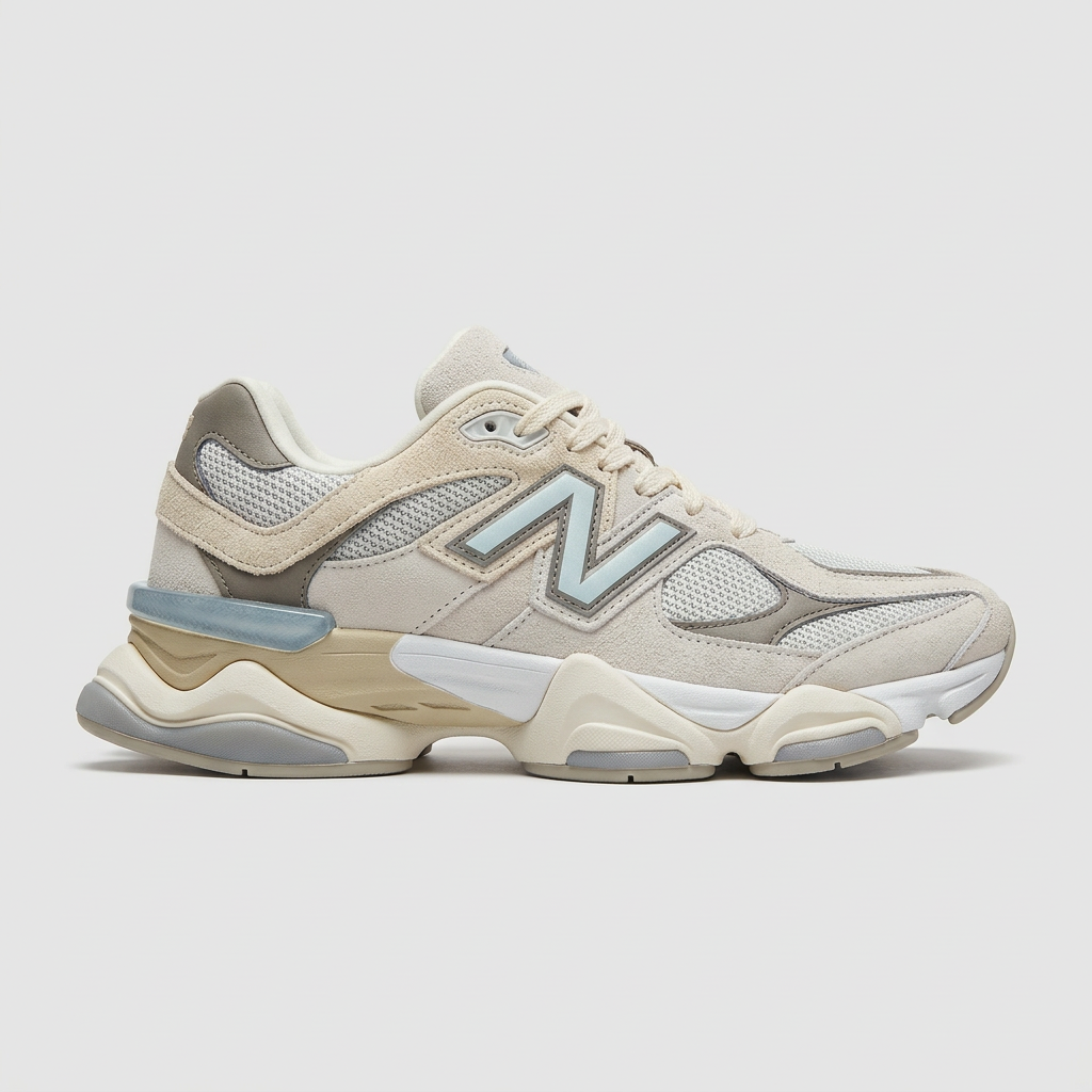 New Balance 9060 | Couro Legítimo — BEGE/CAQUI