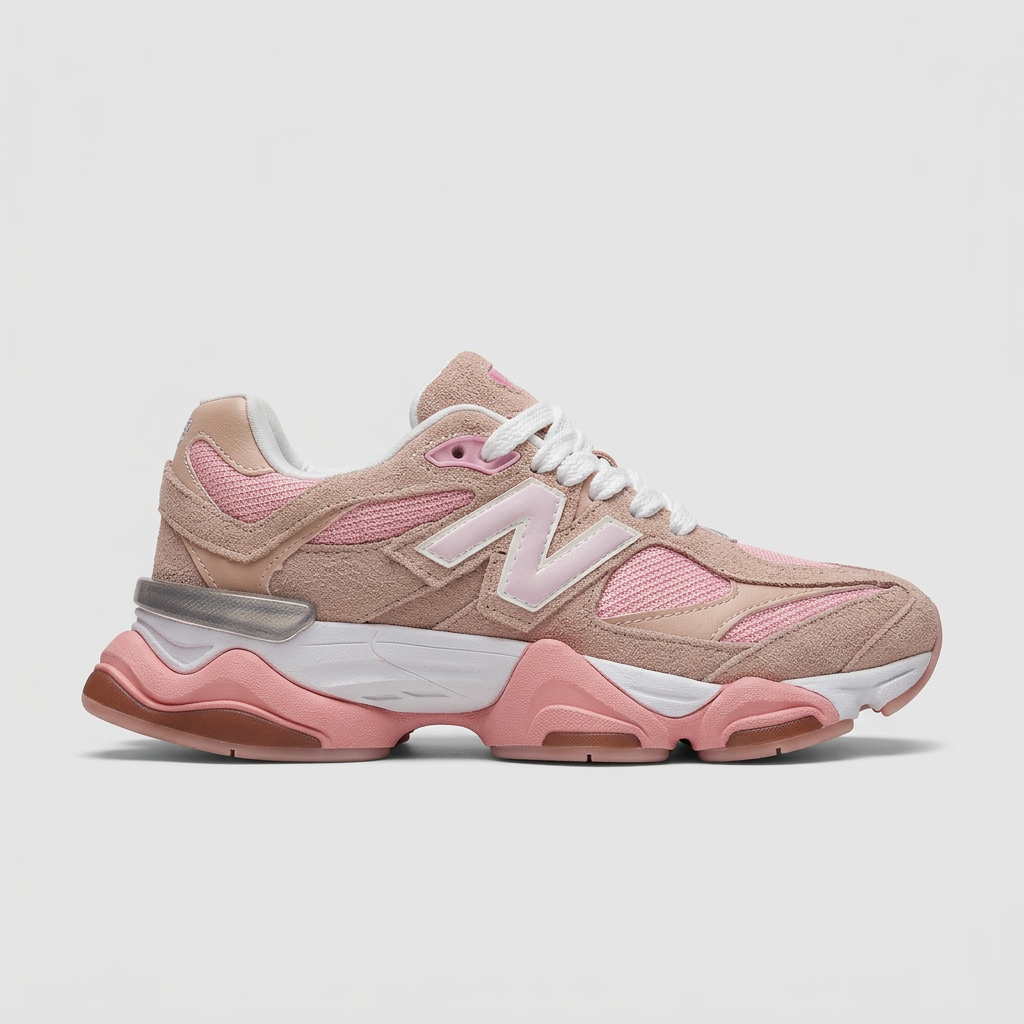 New Balance 9060 | Couro Legítimo — ROSA